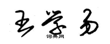 朱錫榮王學易草書個性簽名怎么寫