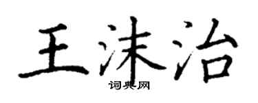丁謙王沫治楷書個性簽名怎么寫