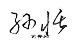 駱恆光孫恬草書個性簽名怎么寫