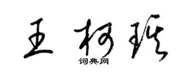 梁錦英王柯琪草書個性簽名怎么寫