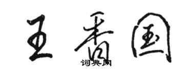 駱恆光王香國行書個性簽名怎么寫