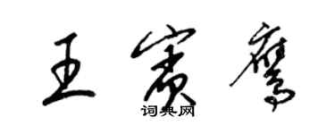 梁錦英王賓鷹草書個性簽名怎么寫