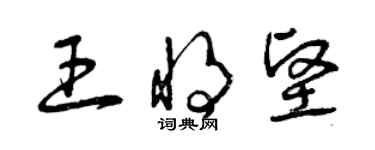 曾慶福王將堅草書個性簽名怎么寫