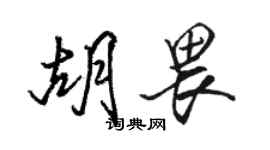 駱恆光胡畏行書個性簽名怎么寫
