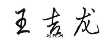 駱恆光王吉龍行書個性簽名怎么寫