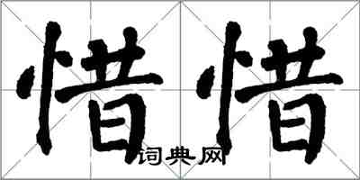 翁闓運惜惜楷書怎么寫