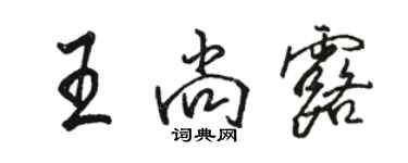 駱恆光王尚露行書個性簽名怎么寫