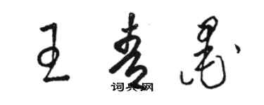 駱恆光王青墨草書個性簽名怎么寫