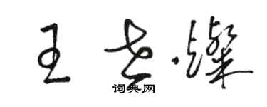 駱恆光王世燦草書個性簽名怎么寫