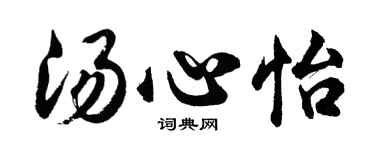 胡問遂湯心怡行書個性簽名怎么寫