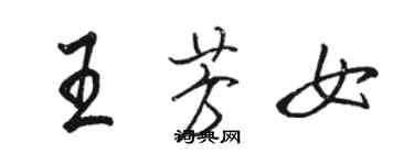 駱恆光王芳女行書個性簽名怎么寫