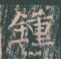 王玄宗在王洪範碑中寫的鍾