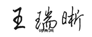駱恆光王瑞晰行書個性簽名怎么寫