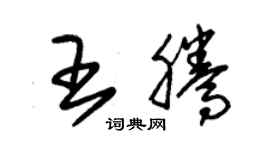 朱錫榮王騰草書個性簽名怎么寫