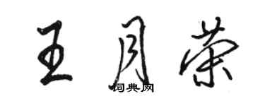 駱恆光王月榮行書個性簽名怎么寫