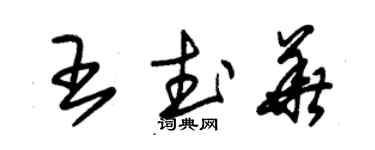 朱錫榮王武華草書個性簽名怎么寫