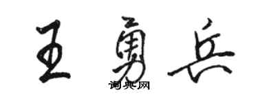 駱恆光王勇兵行書個性簽名怎么寫