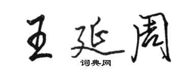 駱恆光王延周行書個性簽名怎么寫