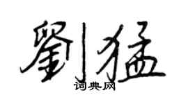 王正良劉猛行書個性簽名怎么寫