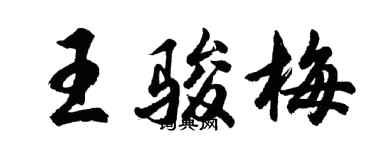 胡問遂王駿梅行書個性簽名怎么寫