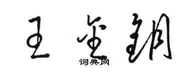 駱恆光王金鑰草書個性簽名怎么寫