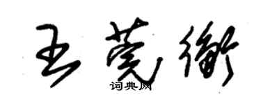 朱錫榮王莞衡草書個性簽名怎么寫