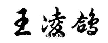 胡問遂王凌鴿行書個性簽名怎么寫