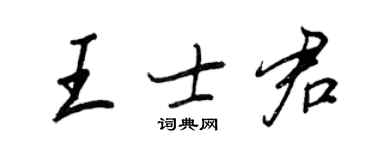 王正良王士君行書個性簽名怎么寫