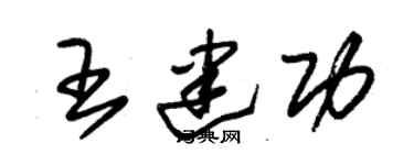 朱錫榮王建功草書個性簽名怎么寫