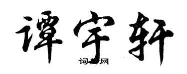 胡問遂譚宇軒行書個性簽名怎么寫