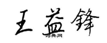 王正良王益鋒行書個性簽名怎么寫