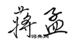 駱恆光蔣孟行書個性簽名怎么寫