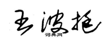 朱錫榮王波挺草書個性簽名怎么寫