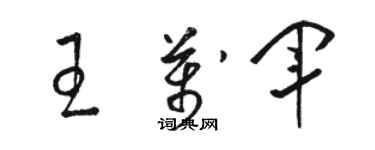 駱恆光王萬軍草書個性簽名怎么寫