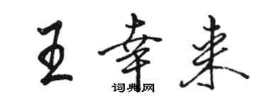 駱恆光王幸來行書個性簽名怎么寫