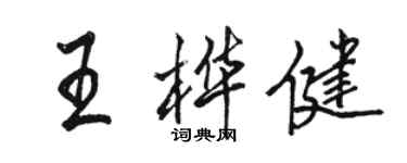 駱恆光王樺健行書個性簽名怎么寫
