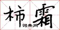 周炳元柿霜楷書怎么寫