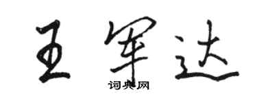 駱恆光王軍達行書個性簽名怎么寫