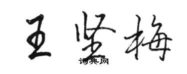 駱恆光王堅梅行書個性簽名怎么寫