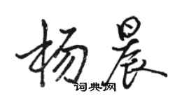 駱恆光楊晨行書個性簽名怎么寫