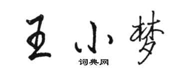 駱恆光王小夢行書個性簽名怎么寫