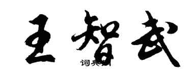 胡問遂王智武行書個性簽名怎么寫