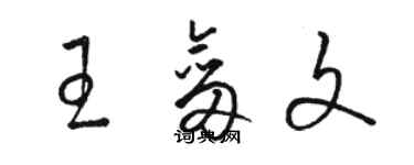 駱恆光王劍文草書個性簽名怎么寫