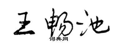 曾慶福王暢池行書個性簽名怎么寫