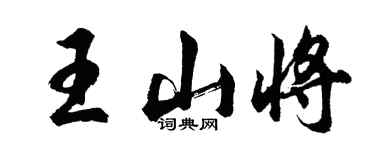 胡問遂王山將行書個性簽名怎么寫