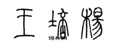 陳墨王培楊篆書個性簽名怎么寫