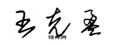 朱錫榮王克盈草書個性簽名怎么寫