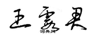 曾慶福王霞君草書個性簽名怎么寫