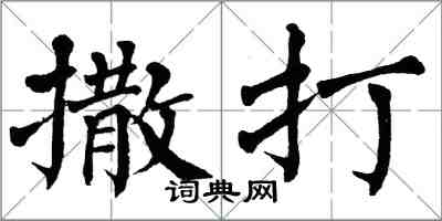 翁闓運撒打楷書怎么寫