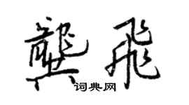 王正良龔飛行書個性簽名怎么寫